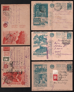 1932-34 Soviet Union, Group of Advertising and Propaganda Postcards