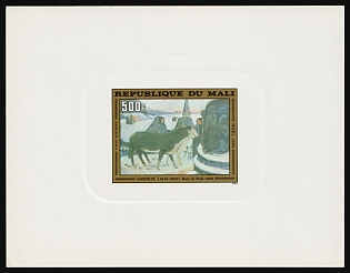 1981 500fr 'Christmas night' by Paul Gauguin, Republic of Mali, Proof Sunken Sheetlet