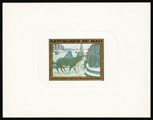 1981 500fr 'Christmas night' by Paul Gauguin, Republic of Mali, Proof Sunken Sheetlet