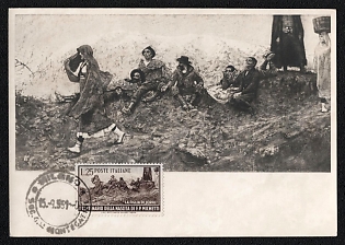 1951 Italian Republic, 'Centenary of the Birth of Francesco Paolo Michetti (1851-1929), Jorio's Daughter', Picture Postcard franked with 1.25l