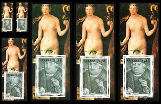 1990 The 500th Anniversary G. Post, Co-operative Republic of Guyana, Souvenir Sheets