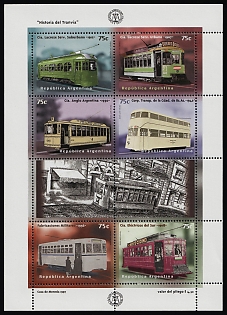 1997 100 Years of Electric Tramway in Buenos Aires, Argentine Republic, Complete Sheet