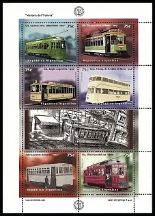 1997 100 Years of Electric Tramway in Buenos Aires, Argentine Republic, Complete Sheet