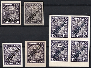 1922 RSFSR, Russia, Varieties of Papers and Overprints