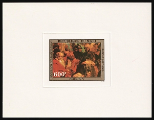 1977 600fr 'The Adoration of the Magi (Detail)' by Peter Paul Rubens, Christmas, Republic of Mali, Airmail, Proof Sunken Sheetlet