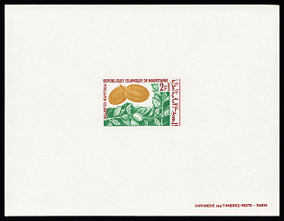1965 2fr Native Fruits: Desert Date (Balanites aegyptiaca), Islamic Republic of Mauritania, Epreuve de Luxe, Deluxe Proof Sheetlet