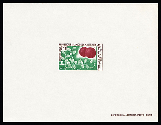 1965 4fr Native Fruits: The Jew's Thorn (Ziziphus lotus), Islamic Republic of Mauritania, Epreuve de Luxe, Deluxe Proof Sheetlet