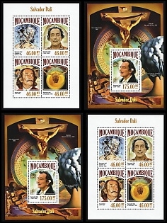 2014 Salvador Dali, Republic of Mozambique, Souvenir Sheets
