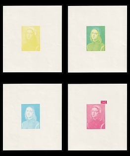 1968 'Portrait of a Young Man' by Perugino, Childrens Day, Mutawakkilite Kingdom of Yemen, Imperforate Trial Color Proofs Sheetlets