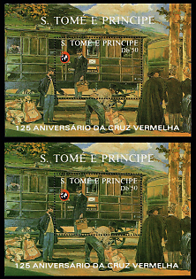 1988 125 Years of the International Red Cross, Democratic Republic of Sao Tome and Principe, Souvenir Sheets