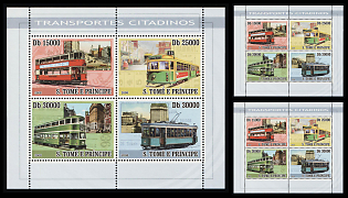 2008 Trams, Democratic Republic of Sao Tome and Principe, Complete Sheets, Complete Set