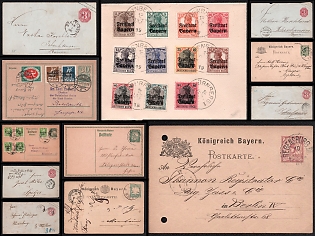 1887 - 1920 German States, Germany, Small Collection of Covers and Postcards