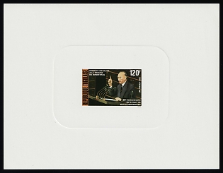 1987 120fr 20th Anniversary of Konrad Adenauer's death, Togolese Republic, Proof Sunken Sheetlet