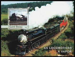 2003 Locomotives from All Over the World, Republic of Guinea-Bissau, Souvenir Sheet