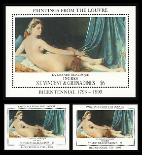 1993 Paintings from the Louvre, Grenadines of Saint Vincent, Souvenir Sheets