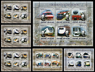 2005 100th Anniversary of the Death of Jules Verne, Means of Transport, Republic of Guinea-Bissau, Souvenir Sheets