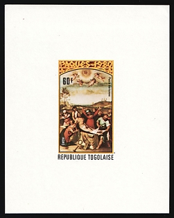 1980 60fr Easter, Togolese Republic, Imperforate Proof Sheetlet