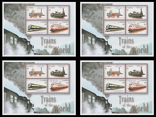2003 Locomotives from Around the World, Republic of The Gambia, Souvenir Sheets