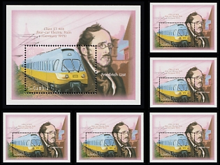 2003 Locomotives from Around the World, Republic of The Gambia, Souvenir Sheets
