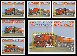2001 Locomotives from Around the World, Republic of The Gambia, Souvenir Sheets