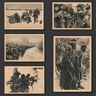 1942 French Legion, Germany, Picture Postcards loccally adressed in Bordeaux franked with 1f French stamps and with French Legion Coupons