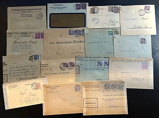 1921-27 Weimar Republic, Germany, Collection of Covers and Postcards franked with different Official Stamps
