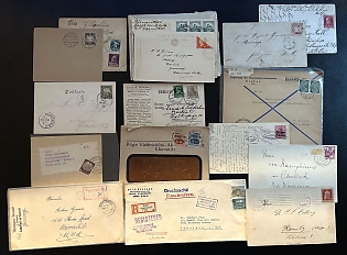 1922-42 German Empire, German States, Bohemia and Moravia, Guernsey, Generalgouvernement Germany, Collection of Covers and Postcards
