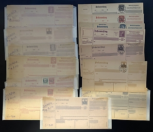 1820 German States, Germany, Collection of Bavaria Postal Money Order