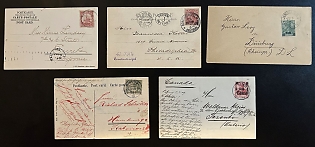 1903-07 German Offices in China and Turkey, Samoa, Kamerun, German Colonies, Kaiser’s Yacht, Germany, Collection of Covers and Postcards