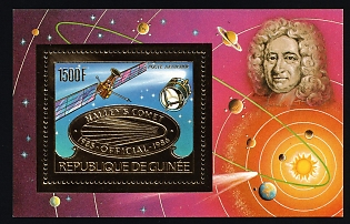 1986 Halley's Comet, Republic of Guinea, Airmail, Souvenir Sheet