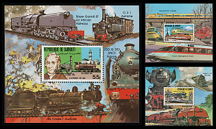 1981 200th Anniversary of the Birth of George Stephenson, Republic of Djibouti, Perforated Souvenir Sheets
