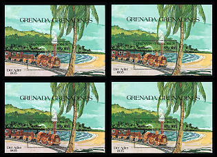 1984 Locomotives, Grenada Grenadines, Souvenir Sheets