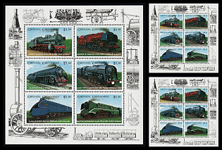 1996 Steam Locomotives, Grenada Grenadines, Souvenir Sheets