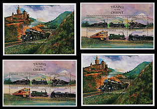 1996 Railways of the World, Grenada, Souvenir Sheets