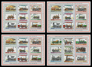 1991 Railways of the World, Grenada, Souvenir Sheets