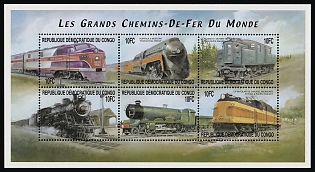 2001 Locomotives of the World, Republic of the Congo, Souvenir Sheet
