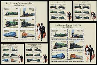 2000 Locomotives of the World, Gabonese Republic, Miniature Sheets