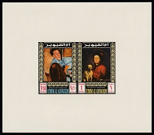 1967 Self-portraits of Famous Artists, Umm Al Quwain, United Arab Emirats, Proof Sheetlet