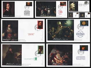 2006 Kingdom of the Netherlands, 400th Anniversary of Rembrandt Birth Covers with Rembrandt's Paintings