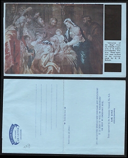 1940-1950 United Kingdom of Great Britain and Northern Ireland, Pictorial Aerogramme Cover with Rembrandt's Painting