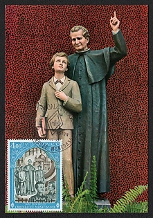 1977 (09 Nov) Principality of Monaco, John Bosco Painting Postcards