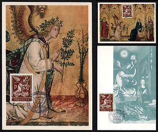 1962 (24 Mar) Portuguese Republic, Annunciation Picture Postcards tied by 'Saint Gabriel — Patron Saint of Telecommunications' handstamp
