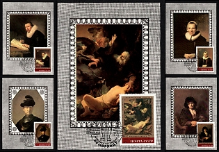 1983 (25 Mar) Union of Soviet Socialist Republics, Masterpieces of the Hermitage, Rembrandt's Paintings Picture Postcards tied by special first day handstamp