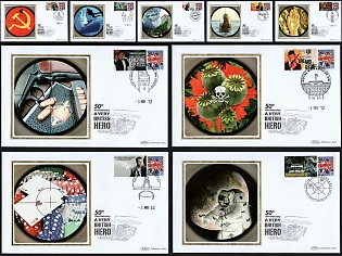 2012 (01 May)United Kingdom of Great Britain and Northern Ireland, 50th Anniversary a Very British Hero Commemorative Cover tied by special first day handstamp with