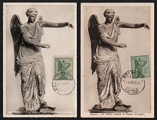 1921 (Nov) Kingdom of Italy, Winged Victory of Brescia Commemorative Picture Postcards