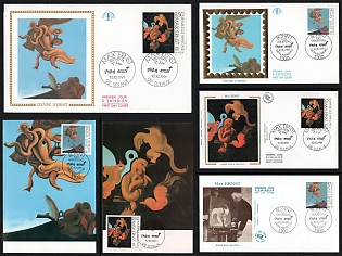 1991 (10 Oct) French Republic - Federal Republic of Germany, 100th Anniversary of the Birth of Max Ernst First Day Covers and Picture Postcard