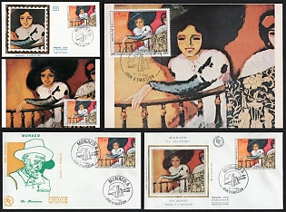 1980 (06 Nov) Principality of Monaco, Art by Kees van Dongen Bay First Day Covers and Picture Postcards