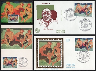 1980 (06 Nov) Principality of Monaco, Art by Andre Derain Bay First Day Covers and Picture Postcards