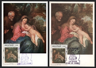 1964 (27 Jan) Republic of Paraguay, 'Rest on the flight into Egypt' by Anthony van Dyck First Day Pictrue Postcard