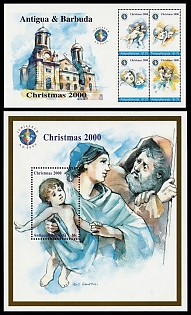 2000 Christmas Painting, Antigua and Barbuda, Souvenir Sheets